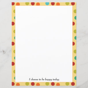 Papier à lettres Pois coloré