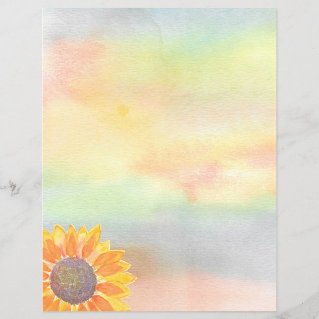 Papier à lettres tournesol (Devant)