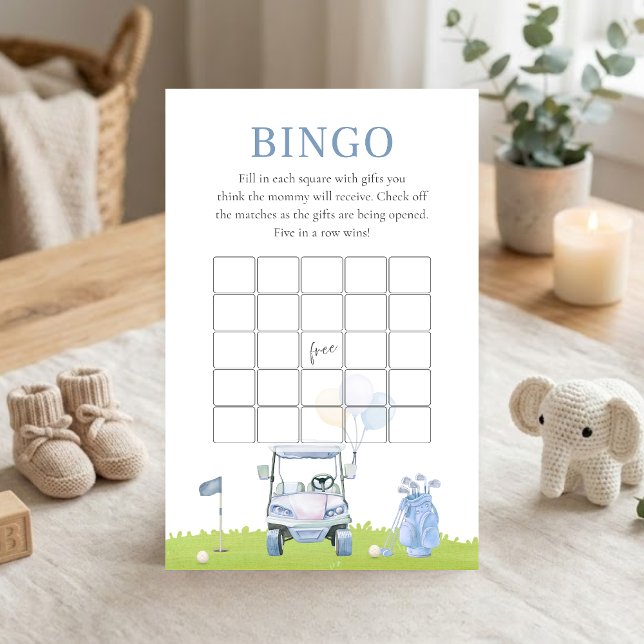 Papier A Little Putter Golf Shower Bingo Game (Golf Baby Shower Bingo Game)