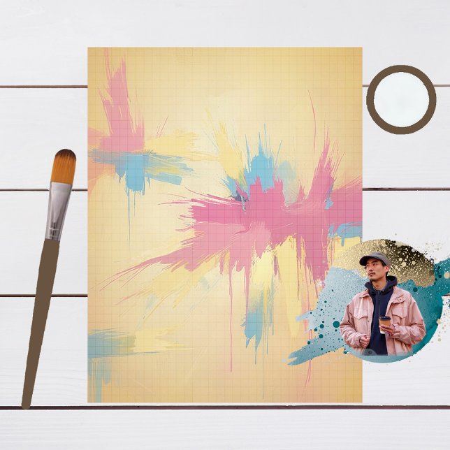 Papier à maquette motif et peintures (Créateur téléchargé)