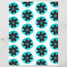 Papier à Motif bleu vert à fleurs tropicales