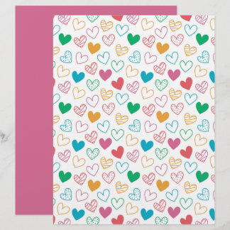 Papier à Motif couleur coeur