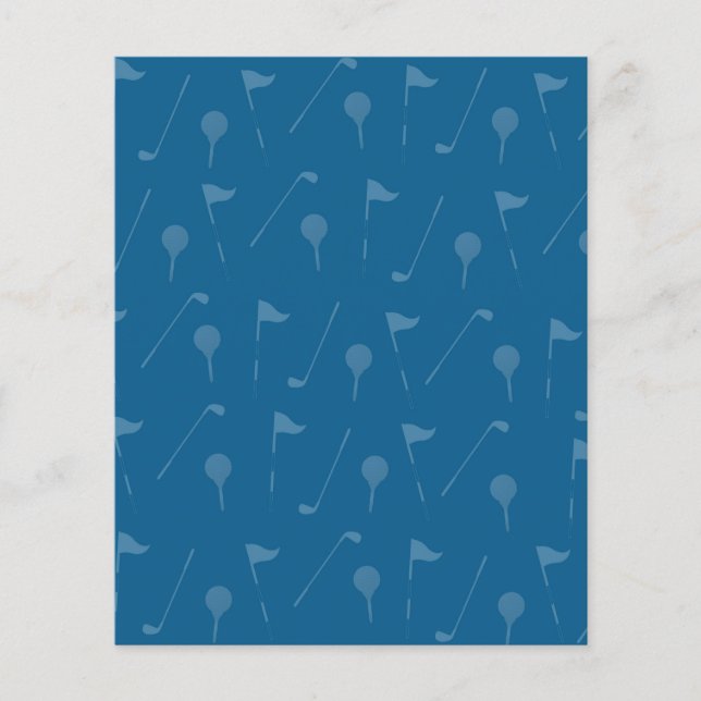 Papier à Motif de golf - Motif de golf bleu (Devant)