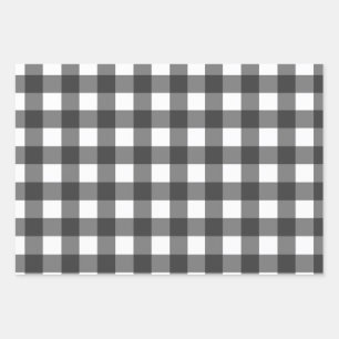 Papier à Motif noir blanc de Buffalo Plaid