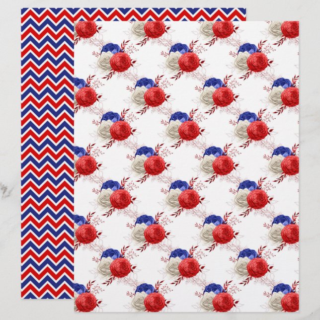 Papier à Motif patriotique (Devant / Derrière)