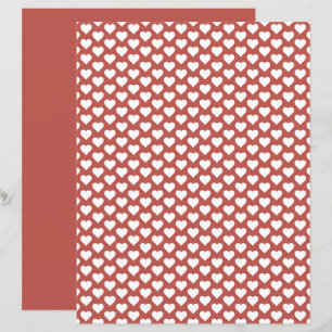Papier à Motif rouge à rebut de coeur mignon
