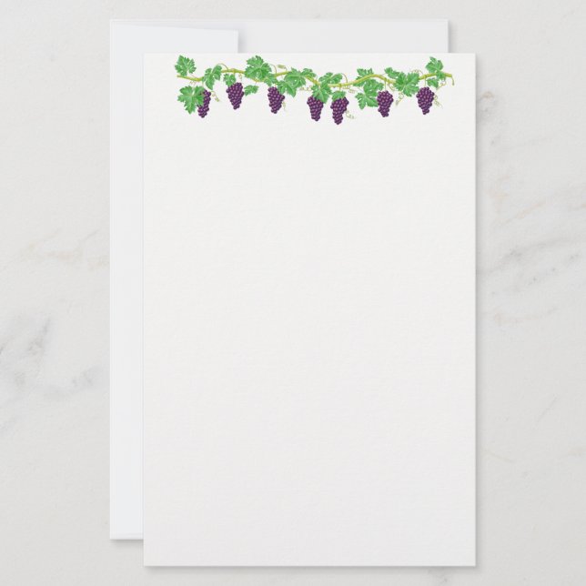 Papier à papeterie de la vigne de raisin (Devant)