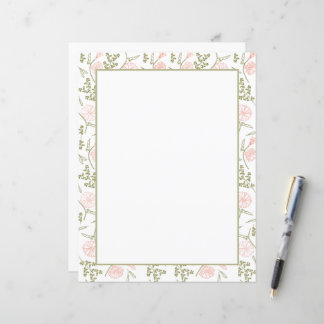 Papier à papeterie floral élégant