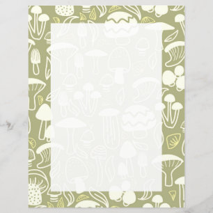 Papier à papeterie vert de champignons