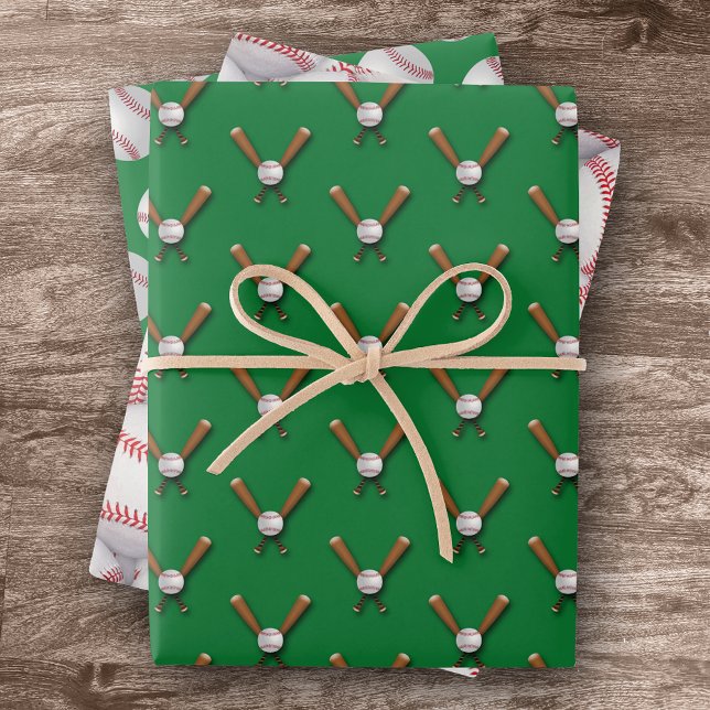 Papier à papier à enveloppement de baseball vert s (Créateur téléchargé)