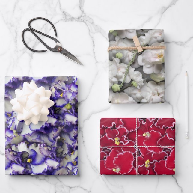 Papier à papier à enveloppement violet africain à  (Recto)