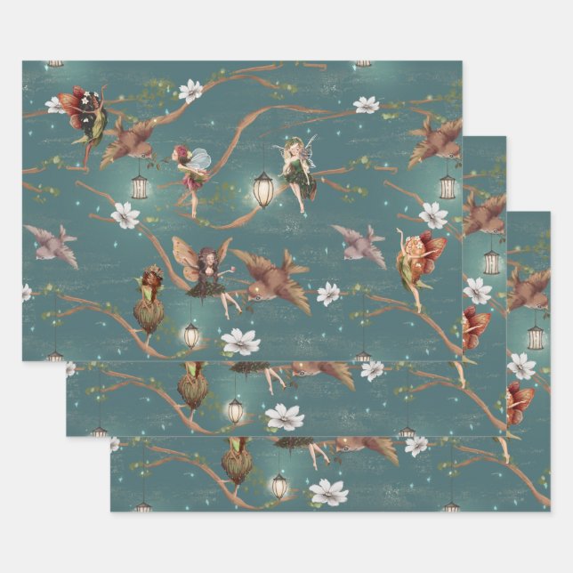 Papier à papier à envelopper à plat Jeu de 3 feuil (Lot)