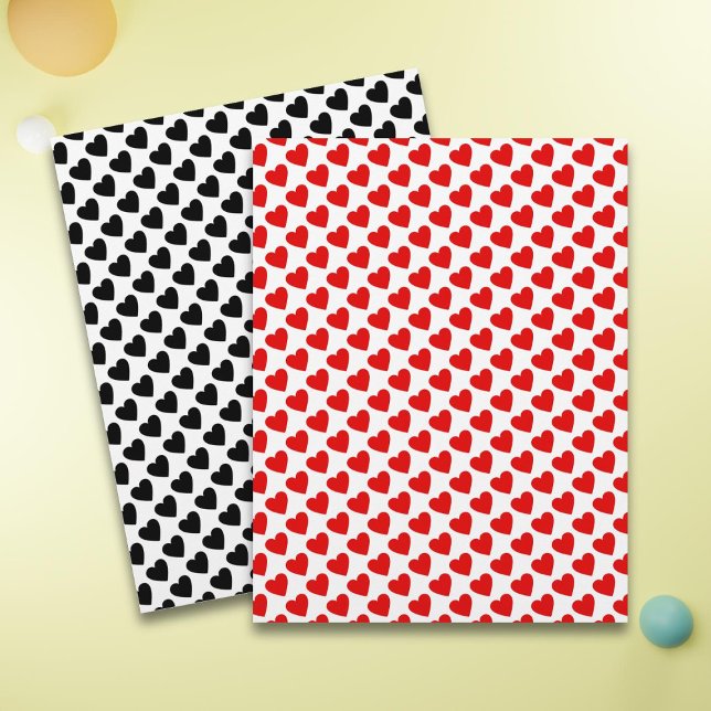 Papier à papier à motif rouge et noir d'amour du c (Créateur téléchargé)