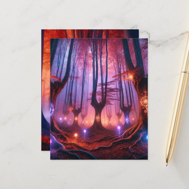 Papier à papier à papier à papier pour la forêt de (Devant/Arrière en situation)