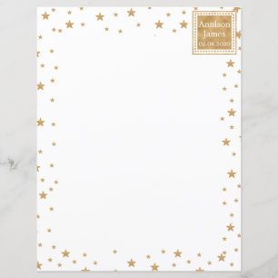 Papier à papier à Parties scintillant Gold Star pe