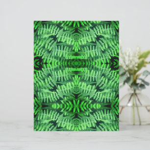 Papier à papier à scandale Abstrait Green Leafy Fe