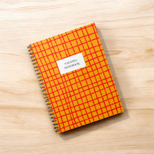 Papier à papier Carnet Motif Orange et Red Check