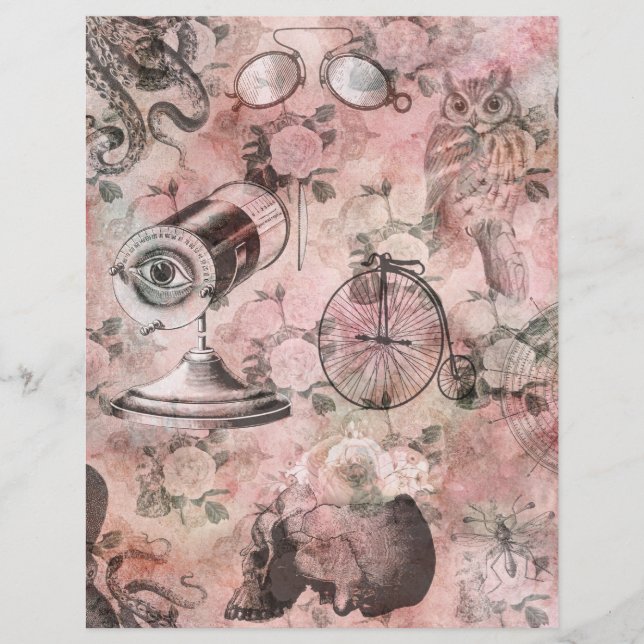 Papier à papier de collection Pink Steampunk (Devant)