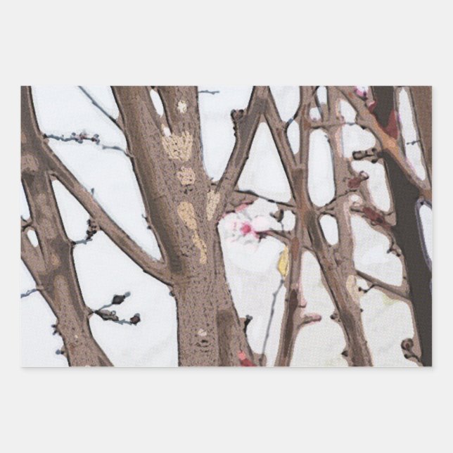 Papier à papier d'enrobage à fleurs de printemps J (Devant 3)