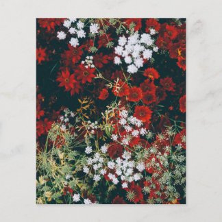 Papier à papier du bloc-notes Fleurs rouges