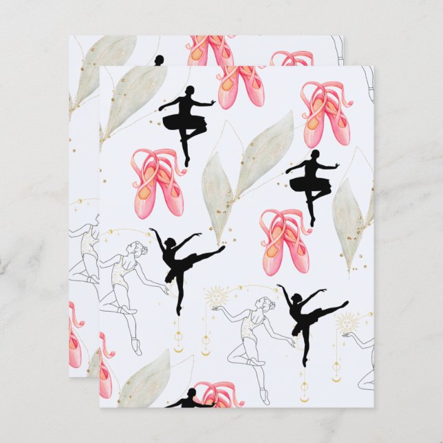 Papier à papier pour danse Ballerina Cute (Devant / Derrière)