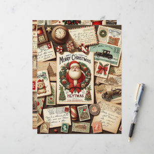 Papier à papier pour scrapbook Ephemera de Noël Vi