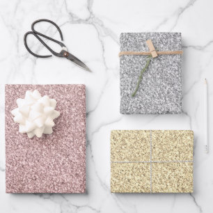 Papier à Parties scintillant de métal à enveloppem