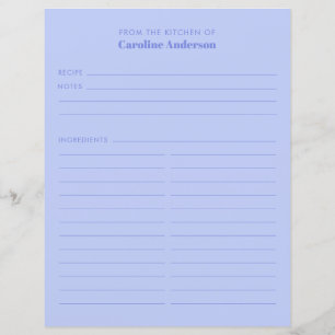 Papier À Partir De La Cuisine Cute Purple Recette Insérer