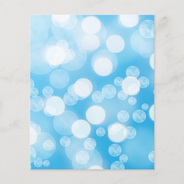 Papier à rebord bleu et blanc Bokeh Lights (Devant)