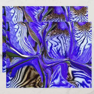 Papier à rebut à fleurs Iris violet