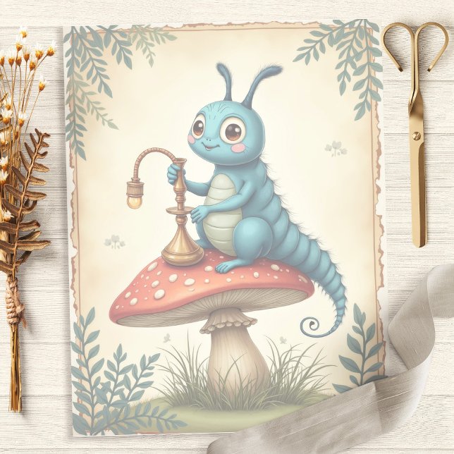 Papier à rebut Alice Whimsical Caterpillar (Créateur téléchargé)