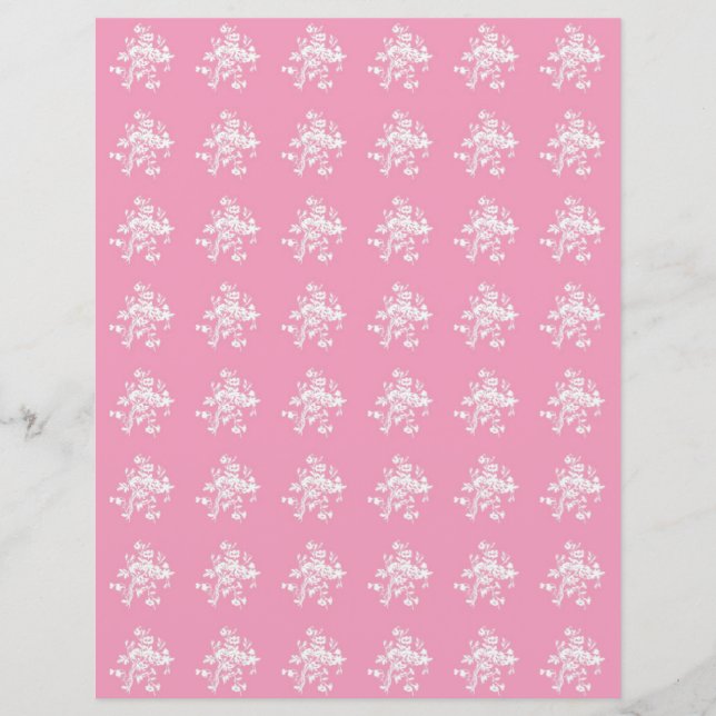 Papier à rebut blanc rose (Devant)