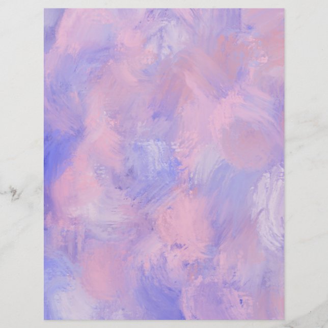 Papier à rebut bleu rose pastel Abstrait (Devant)