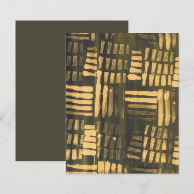Papier à rebut Brown en or Tribal Boudcloth Abstra (Devant / Derrière)