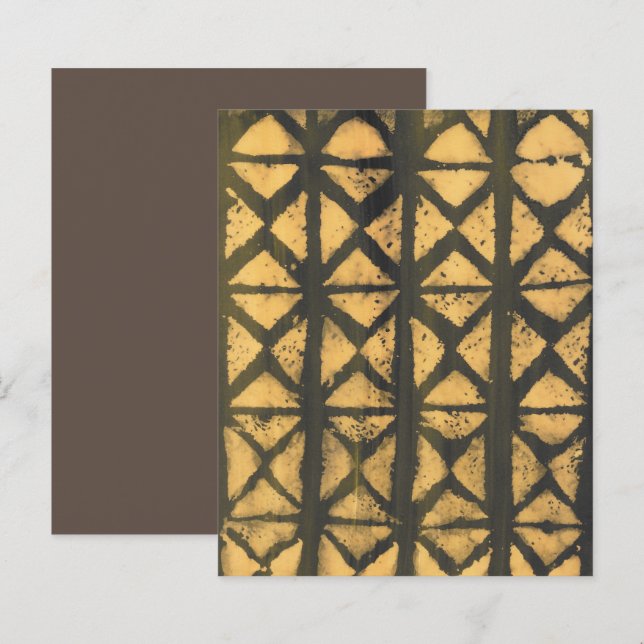 Papier à rebut Brown en or Tribal Boudcloth Abstra (Devant / Derrière)