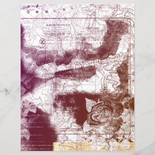 Papier à rebut Cartes Vintages Perdues