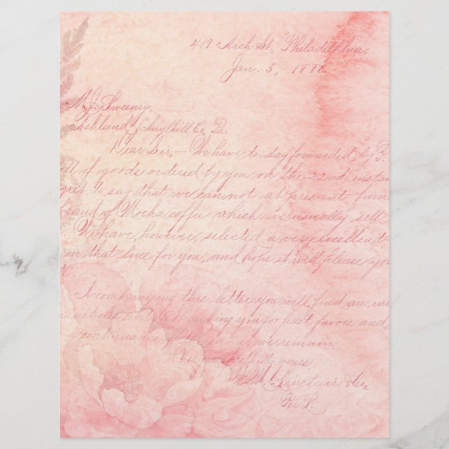 Papier à rebut chic rose pâle (Devant)