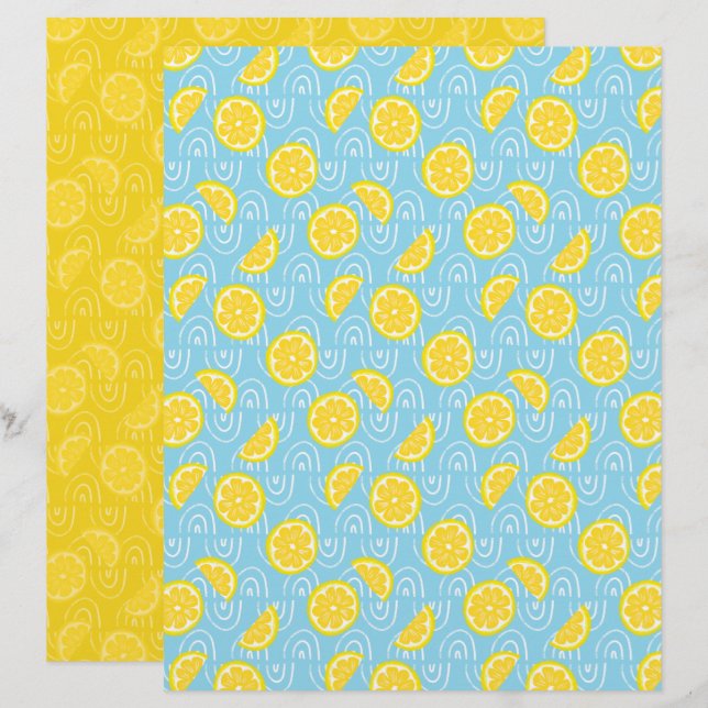 Papier à rebut citron (Devant / Derrière)