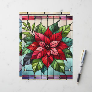 Papier à rebut en verre de Festin Poinsettia