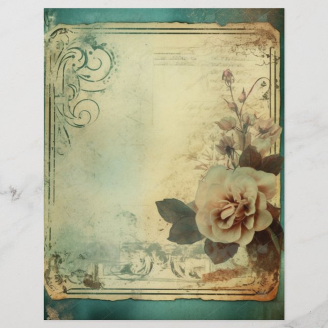 Papier à rebut floral (Devant)