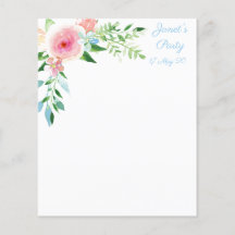 Papier à rebut floral aquarelle