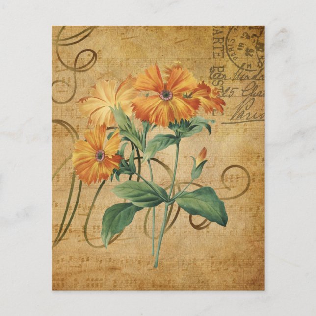 Papier à rebut orange vintage (Devant)