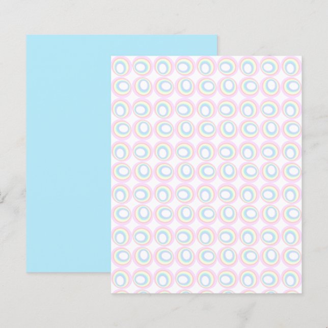 Papier à rebut Pastel Rainbow Circles (Devant / Derrière)