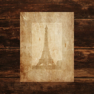 Papier à rebut photo Tour Eiffel vintage