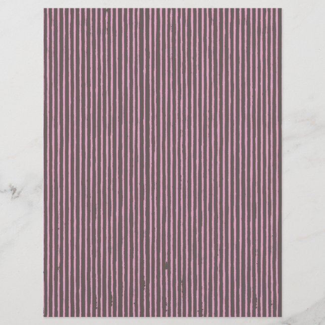 Papier à rebut rayé élégant - gris et rose (Devant)