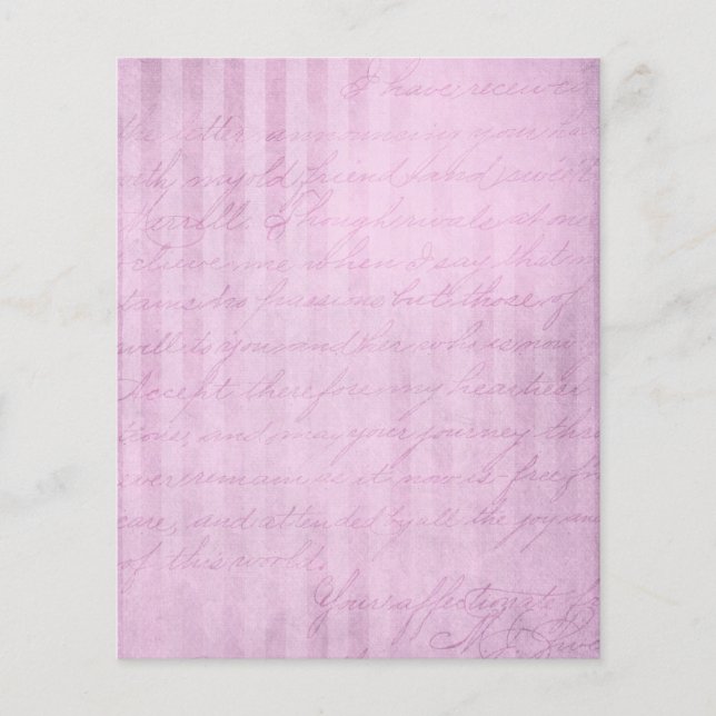 Papier à rebut rayé rose Shabby (Devant)