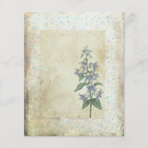 Papier à rebut Shabby Blue Floral Collage