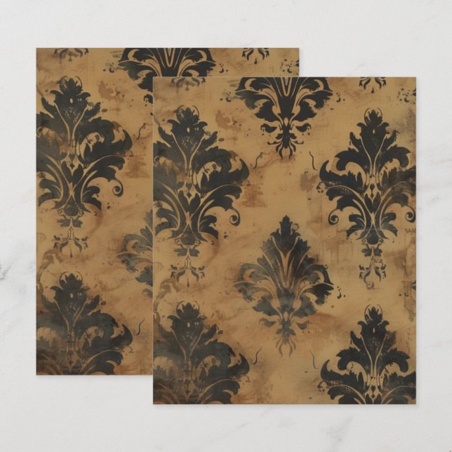 Papier à rebut vintage gothique (Devant / Derrière)