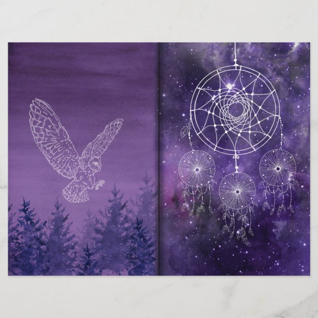 Papier à rebut violet Mystic Dreamcatcher (Devant)