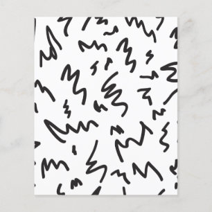 Papier à rebut zig noir et blanc moderne
